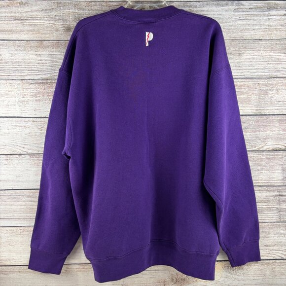 VTG Charlotte Hornets Sweatshirt Embroidered Logo NBA Men's XXL Purple USA - Picture 4 of 10